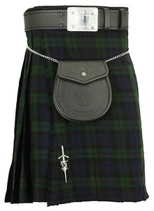 Hombre Escocés Falda Escocesa Blackwatch Tartán Tradicional Highland Vestido - Imagen 1 de 5