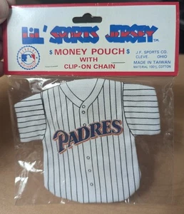 San Diego Padres Vintage MLB Money Pouch & Clip-On Chain Jersey - Picture 1 of 2