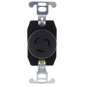 P&S Non-NEMA Twist Turn Locking Receptacle Outlet 15A 125V/10A 250V Bulk 7582 - Picture 1 of 5
