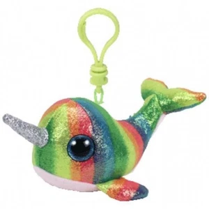 Ty Beanie Boos Clip Ons Nori The Narwhal Plush - Picture 1 of 1