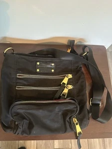 ADRIENNE VITTADINI NERO NYLON ORO CERNIERE,BORSA A TRACOLLA - Foto 1 di 10
