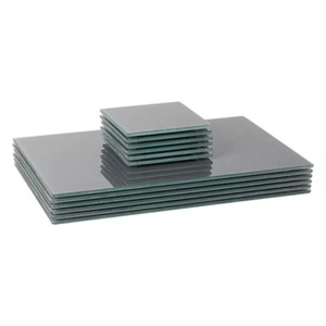 12pc Glass Rectangular Placemats and Square Coasters Set Grey - Picture 1 of 6