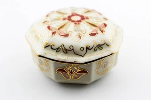 VASO VANITÀ PORCELLANA ART NOUVEAU ZSOLNAY VINTAGE UNGHERIA - Foto 1 di 3