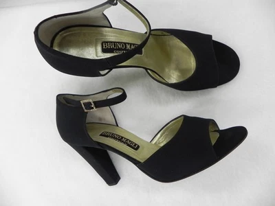 BRUNO MAGLI COUTURE Womens Leather / Fabric Shoes 8.5 M 3.5" Heels ITALY - Image 1 of 4