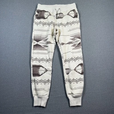 Polo Ralph Lauren Aztec Fleece Joggers Woman’s XS Cream Beige Western AOP - Image 1 of 4