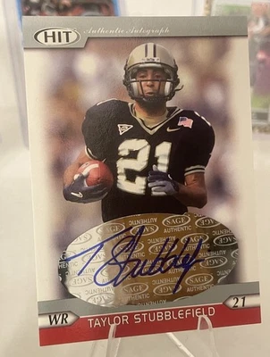 2005 SAGE Hit Silver #A21 Taylor Stubblefield Rookie Auto - Image 1 of 4