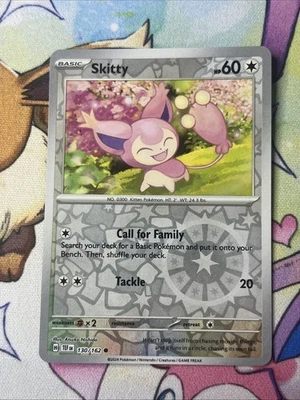 Pokemon TCG - Skitty 130/162 Reverse Holo - Temporal Forces - Pack Fresh NM - Image 1 of 2
