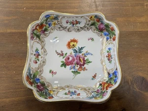 Dresden Saxony Pierced Square Bowl - Picture 1 of 5
