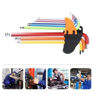 9-tlg Schraubenschlüssel Satz Multifunktion Sechskant Teleskopschlüssel Stahl - Bild 1 von 12
