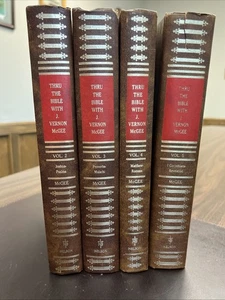 “Thru the Bible” w/J. Vernon McGee | Vol 2-5 Partial Set 1982 HC, missing Vol 1 - Picture 1 of 17