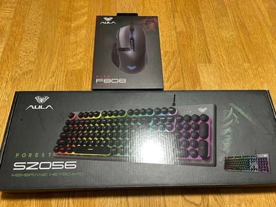 AULA FG-F2056 Gaming Keyboard and FG-F808 Mouse Set Used/Tested - Image 1 of 4