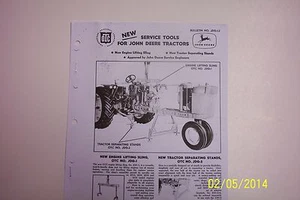 JOHN DEERE 1010,2010 SPEZIAL SERVICE WERKZEUG BULLETIN JDG-1-2 - Bild 1 von 3