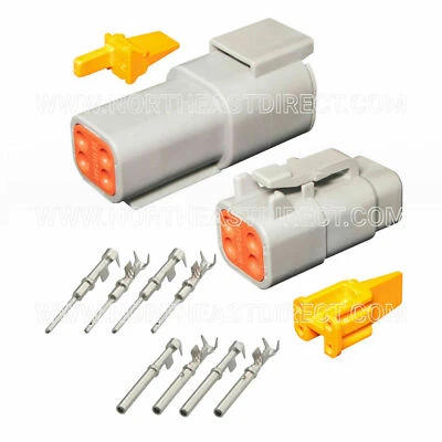 4 PIN DEUTSCH DTM DTM04-4P DTM06-4S WATERPROOF ELECTRICAL CONNECTOR KIT