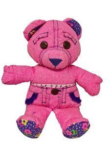 1995 11 inch Doodle Pets Pink and Purple Bear With No Markings 33
