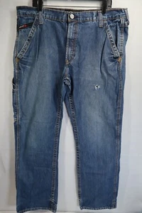 Ariat FR M4 Jeans Men 38x33 Medium Wash Low Rise Boot Cut Denim Cat 2 Workwear - Picture 1 of 12