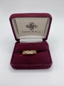 Camrose And Kross Jacqueline B. Kennedy “Unity” Ring Gold Simulated Diamonds Sz9 - Imagen 1 de 7