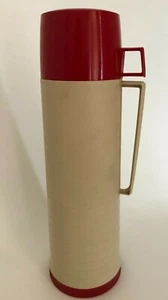 Vintage Thermoskanne King Seeley Modell 2402 Komplettset rot und hellbraun heiß und kalt - Bild 1 von 7