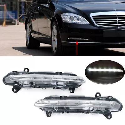 For Mercedes BENZ S-Class W221 09-13 Pair Daytime Running Light DRL Fog lamp LED - Image 1 of 4