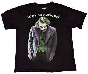 The Dark Knight The Joker T-Shirt Men's Size XL BLK Why So Serious? Heath Ledger