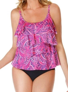 Nuevo con etiquetas Precio de venta sugerido por el fabricante $150 Milagrosuit Tintado Amor Niveles Tankini, 2 Piezas, Cachemira de Coral - Imagen 1 de 4