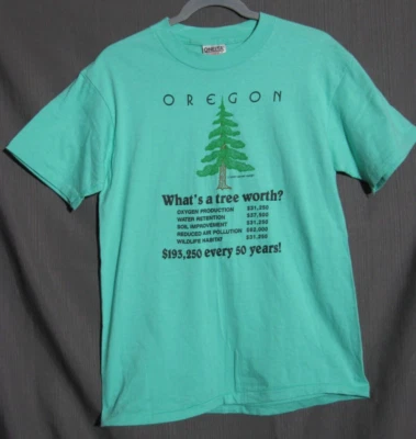 Camiseta de colección Oregon Environment Tree puntada única por darnell design Climate Foto 1 de 4