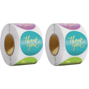 1000Pcs 1" Thank You Sticker Self Adhesive Label for Business Packaging Envelope - Picture 1 of 11