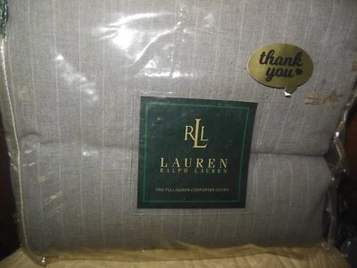 RALPH LAUREN - EDREDOM QUEEN LISTRA CINZA VELOCIDADE E ESTILO - NOVO - RARO - Imagem 1 de 2