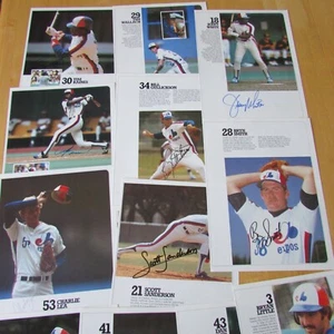 MONTREAL EXPOS (14 DIFF) 1983 YEARBOOK 8X11 SIGNED ANDRE DAWSON TIM RAINES + - Picture 1 of 12