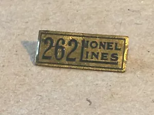 LIONEL TRAIN ORIGINALE VINTAGE PREGUERRA 262 CABINA CALDAIA A VAPORE PRODUTTORE DI APPARECCHIATURE ORIGINALI DISTINTIVO NUMERO OTTONE - Foto 1 di 2