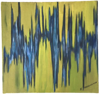 Haight-Ashbury Abstract Painting 26" Jan Harrington 1967 SF Psychedelic Art 60s - Image 1 of 4