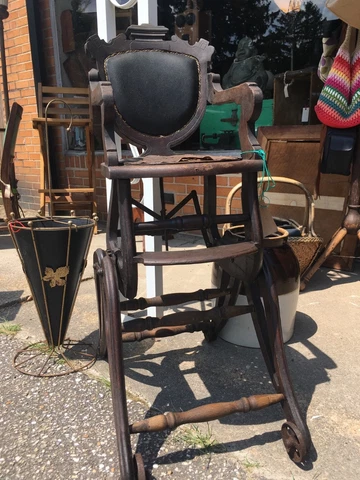 Victorian Period 1800s High Chair and Rocker Cover