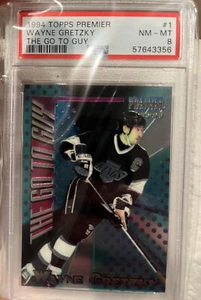 1994 Topps Premier Finest Go To Guy Wayne Gretzky #1 Graded Psa 8 - Picture 1 of 2