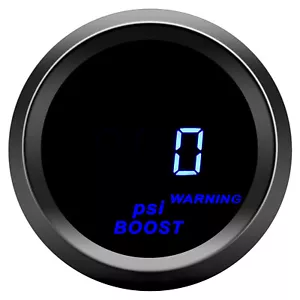 2" 52mm Universal Car Auto Digital Turbo Boost Gauge Meter PSI kit With Blue LED - Picture 1 of 11