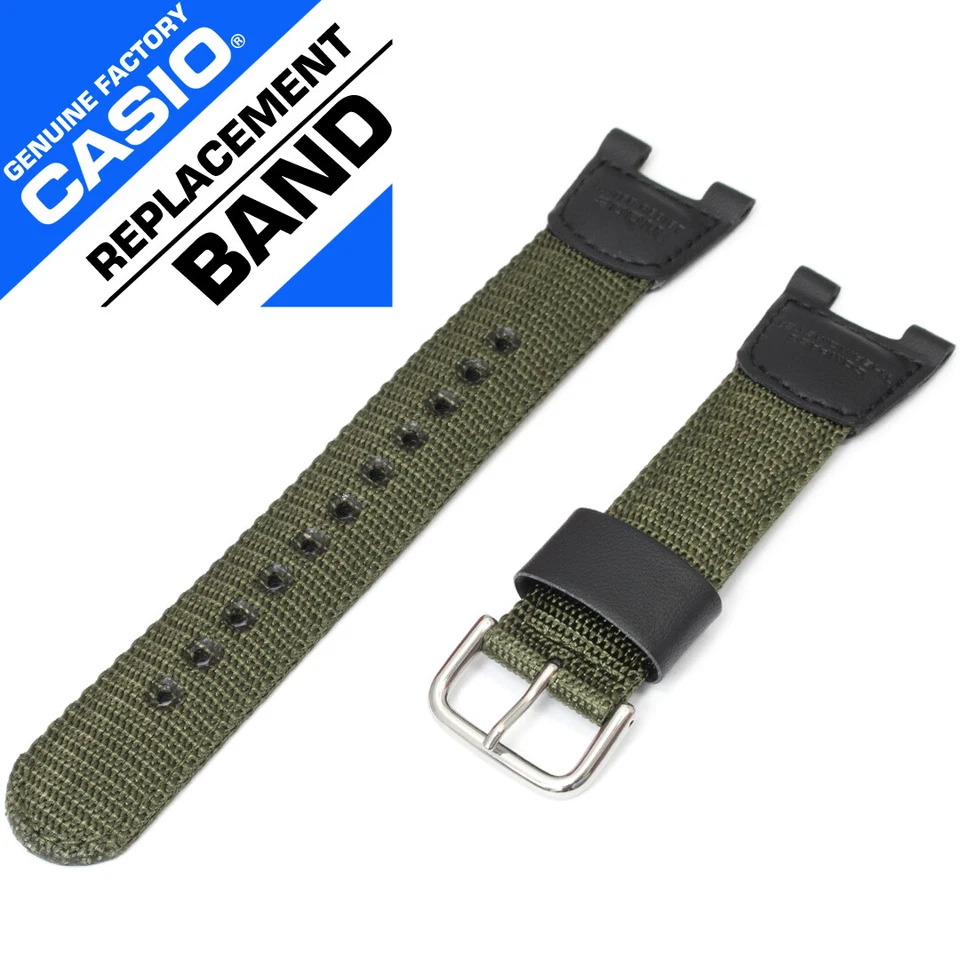 Genuine Casio Replacement Band Sgw100b Sgw100b-3 Green Nylon