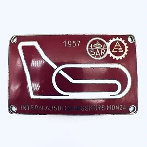 MONZA ENAMEL BADGE INTERNATIONAL SAR ACS 1957 PORSCHE 550 356 FERRARI 250 RACE - Picture 1 of 11