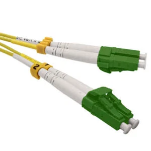 5m LC(APC)-LC(APC) Duplex 9/125 OS2 Singlemode Fiber Cable Yellow OFNR 16FT - Picture 1 of 1
