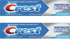 Crest Tartar Protection Whitening Cool Mint Flavor Toothpaste 8.2 Oz (Pack of 2)