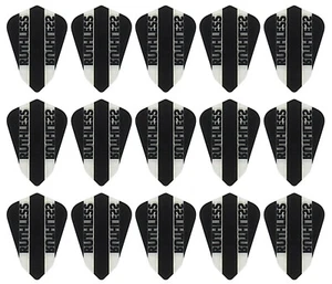 5 New Sets Ruthless Fantail 100 Micron Dart Flights - Ships w/ Tracking - Black - Picture 1 of 1
