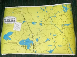 Mapa topográfico ORR Lake Region Minnesota 1940 Pelican Moose Elephant Lakes - Imagen 1 de 1