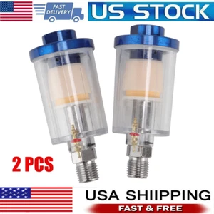 1 Pair Spray Paint Gun 1/4" Air In-line Oil Water Separator Mini Filter Moisture - Picture 1 of 10