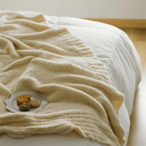Plain Soft Blanket Warm Thick Office Nap Blanket Living Room Sofa Home Decor - Picture 1 of 37