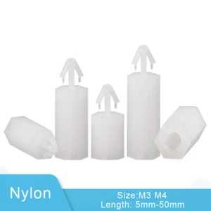 Solid Plastic Nylon Standoff Spacers High Quality Lock Push-In Clips For PCB New - Picture 1 of 5