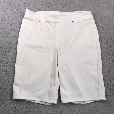 Pantalones Cortos Chicos Mujer 2.5/US 14 Blanco Alabastro 11" Sin Manchas Pull On Denim NUEVO Foto 1 de 4