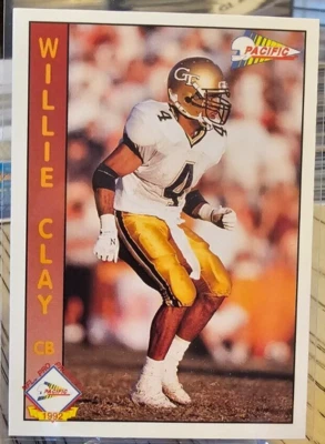 1992 Pacific Willie Clay RC #330 Detroit Lions - Image 1 of 2
