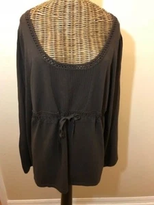 ANN TAYLOR LOFT - BROWN EMBROIDERY LIGHT SWEATER - XL - Picture 1 of 5