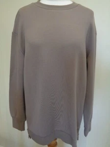 VARLEY 'CHARTER SWEAT' WARM BEIGE SWEATSHIRT WITH SIDE ZIP DETAIL - SIZE SMALL - Picture 1 of 9