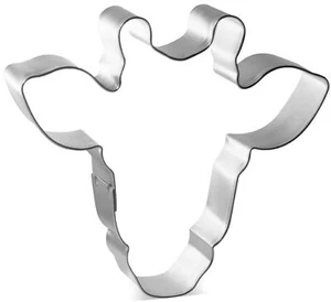 Giraffe Face 4.25'' Cookie Cutter Metal Safari Zoo Animal Birthday Party - Picture 1 of 9
