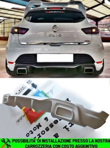 0725 RENAULT CLIO 4 MK4 2012-2019 DIFFUSORE SOTTO PARAURTI POSTERIORE LOOK RS - Imagen 1 de 12