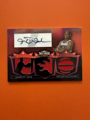 2008 TOPPS TRIPLE THREADS JARRETT JACK PATCH AUTO 1/9 - Image 1 of 2