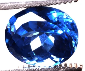 13.7 Cts. Natural Neon Blue Grandidierite Oval Shape Certified Gemstone - Foto 1 di 4